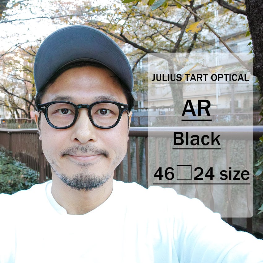 JULIUS TART OPTICAL / AR / BLACK / ブリッジ 24mm ブラック メガネ