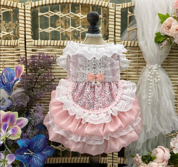 《予約》3102469 小花柄とフリルドレス