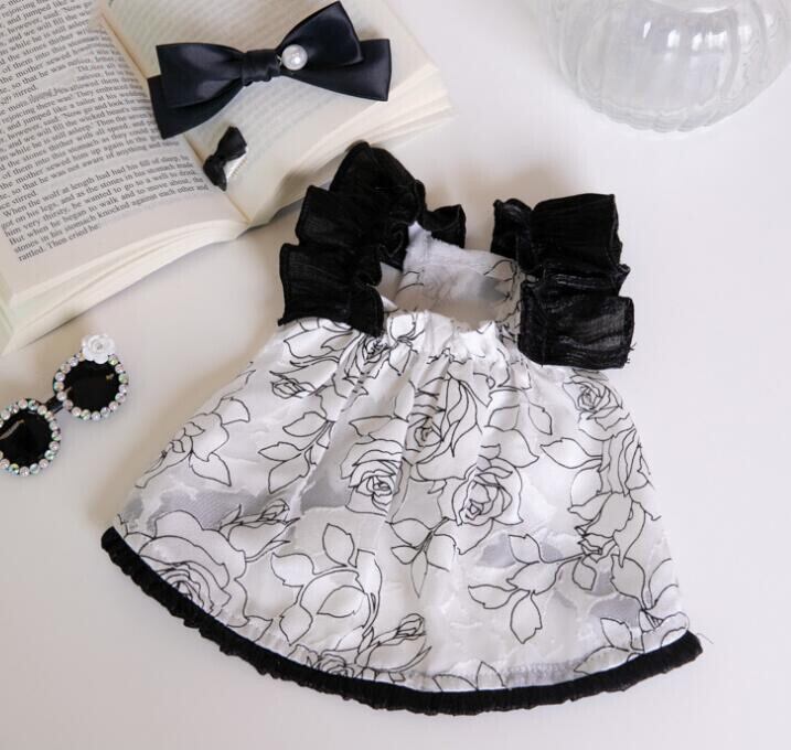 《予約》№3102182 フラワーモノクロワンピース