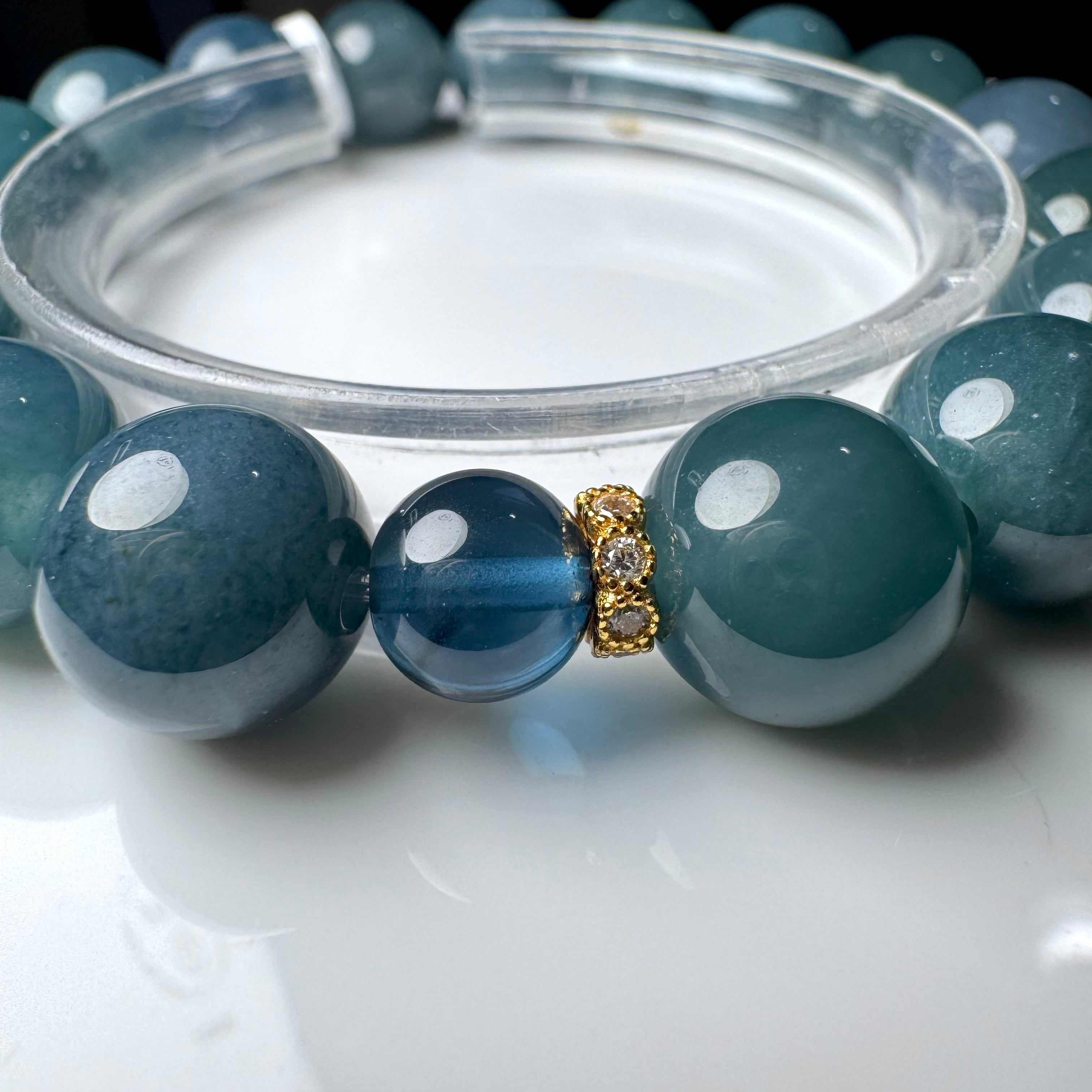 No.F1 グアテマラ翡翠xロンドンブルートパーズ