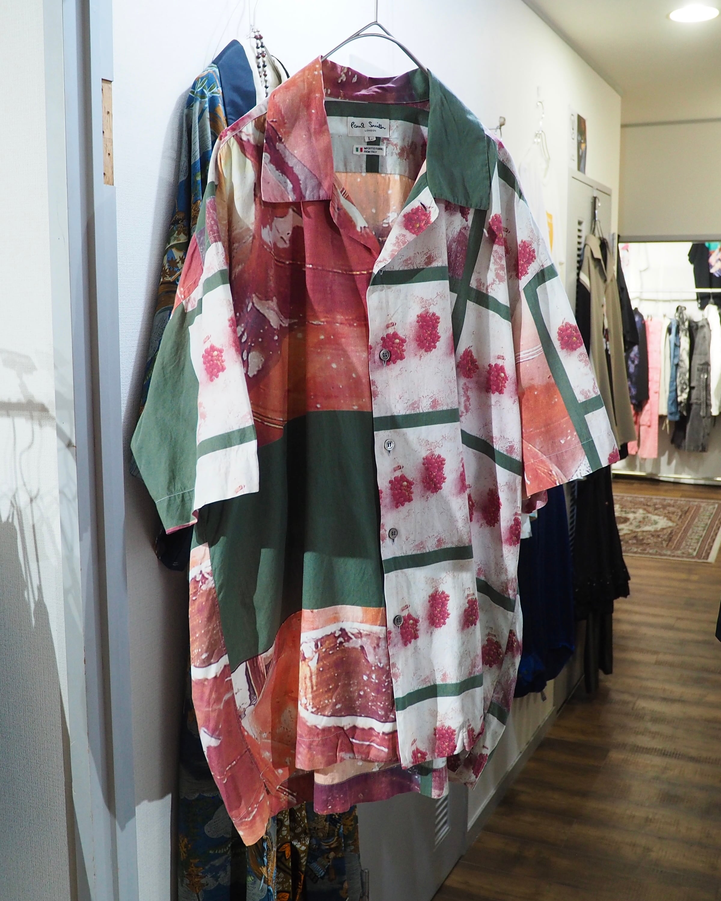 ” Paul Smith London ” Photo printed Collage SS Open collar Shirt