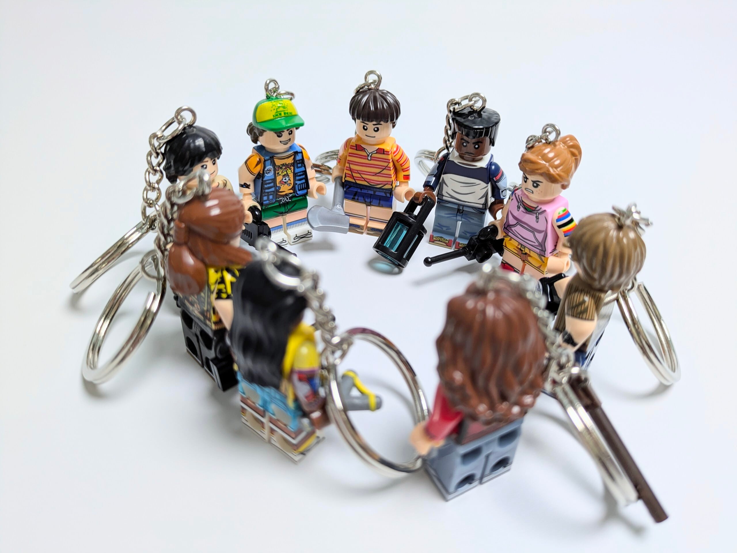 ★ブロックフィギュアキーホルダー★【 Stranger Things / ストレンジャーシングス 】 ルーカス・シンクレア / Season5 〚アメリカン雑貨 アメトイ〛