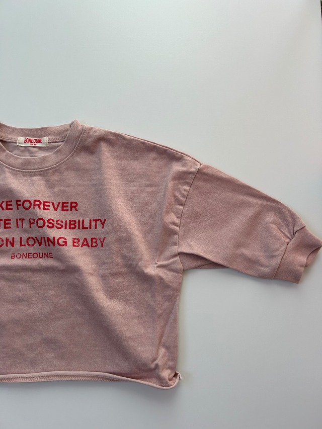 ［即納］(last1 Msize) boneoune / wide crop pig t shirt