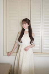 Alicia × Dinoble チュールドッキングドレス ドット