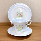 スージークーパー「ロマンス トリオ(ブルー フリル)」イギリス製 ヴィンテージ susie cooper B