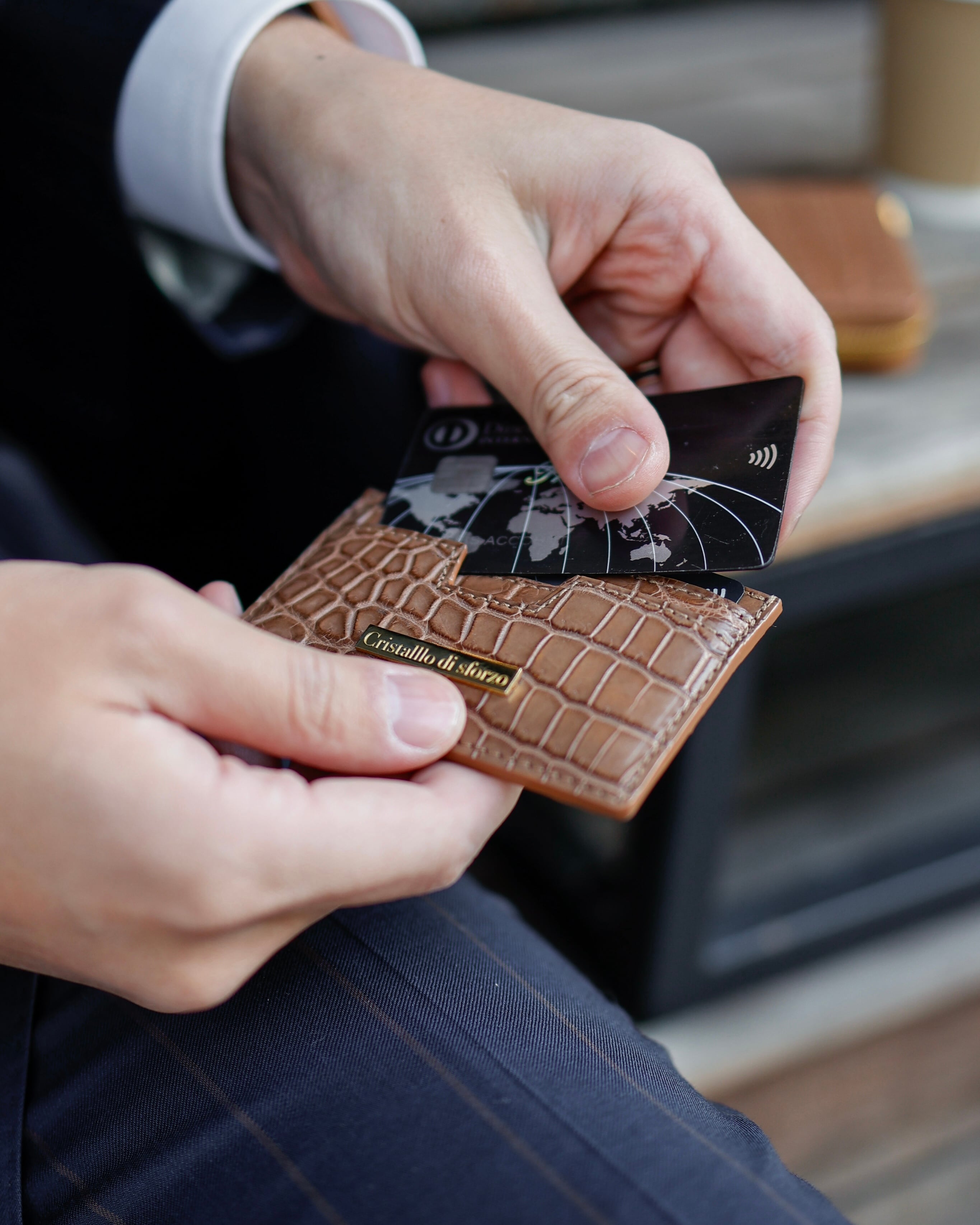 圧倒的高級感】Crocodile Porosus Card Case【最高級ポロサス】【送料