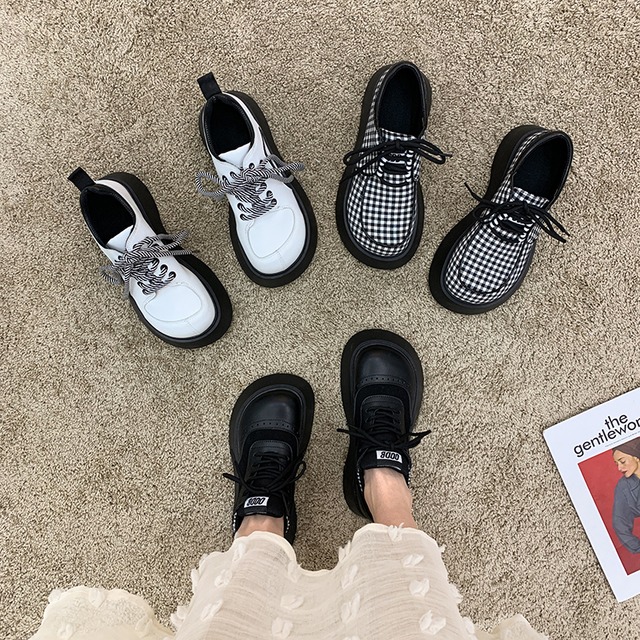 スプリングスタイルレザー 靴 シューズ 春物 ラウンドトー フェイクシューズ16849910724