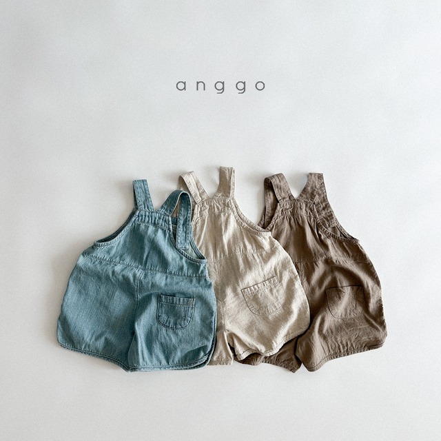 80-90【即納】anggoデニムサロペット