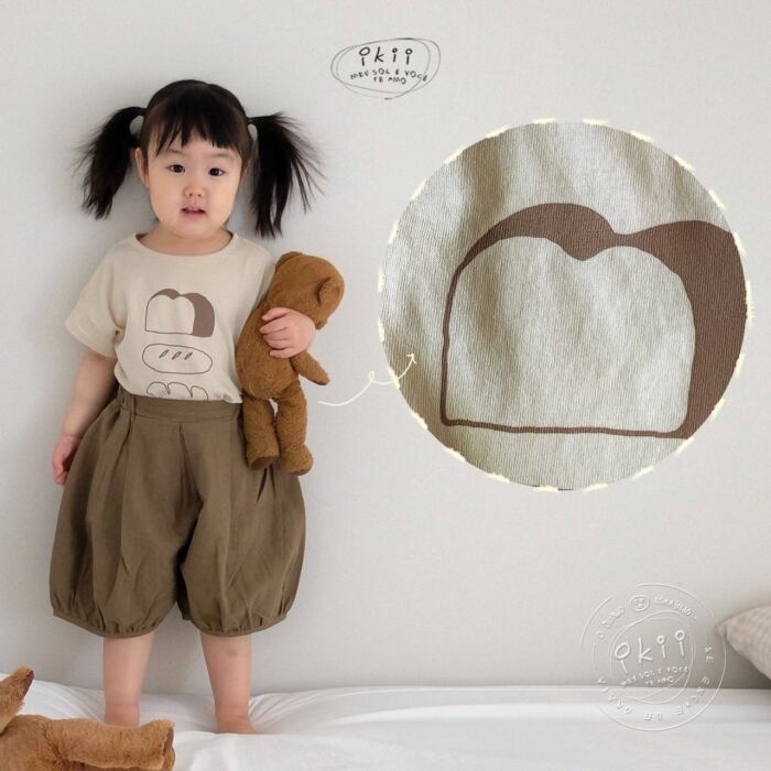韓国子供服 パンイラスト 半袖tシャツ 韓国子供服 海外子供服 Kids1 韓国子供服 パンイラスト 半袖tシャツ 韓国子供服 海外子供服 Kids1