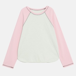 bicolor raglan top　J00488