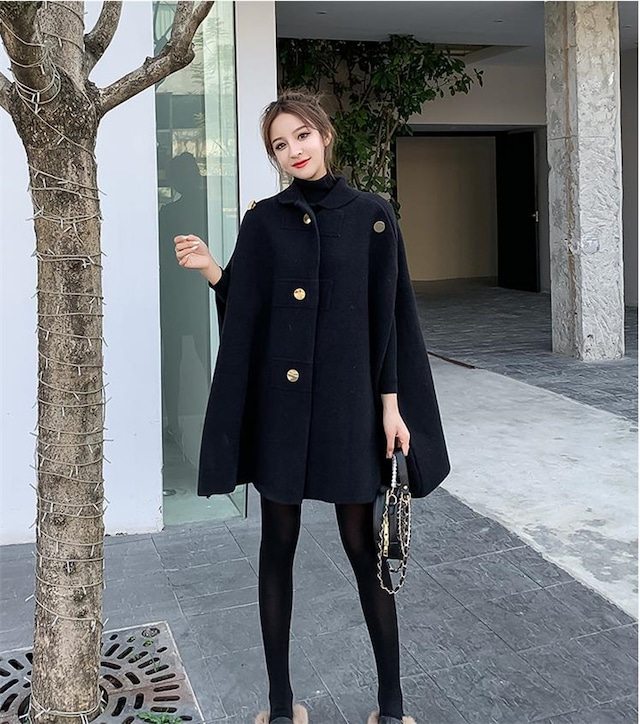 今シーズン大注目!中・長セクション ミンク チェスターコート 冬 新作 ポンチョ コート 韓国 暖かい 厚手