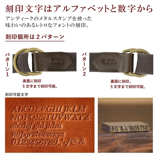 名入れ 刻印付 ヴィンテージ 真鍮 ヌメ革 リングベルト メンズ レディース コットン 綿 レザー 7サイズ オーダーメイド プレゼント ギフト Base工房壱店 藍染 一号帆布 ヌメ革 真鍮 名入れ ギフト
