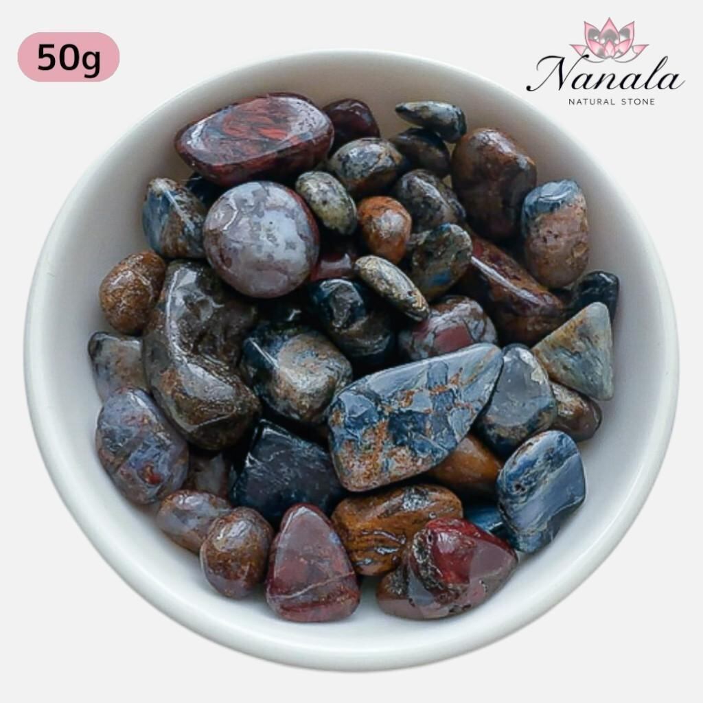 爽やかブルーの輝き ハンドメイド素材 染色シェルさざれ石50g | NaNaLa