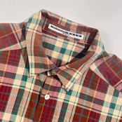 Mademoiselle NON NON マドモアゼルノンノン チェック 長袖 シャツ M /ボルドー グリーン系 レディース