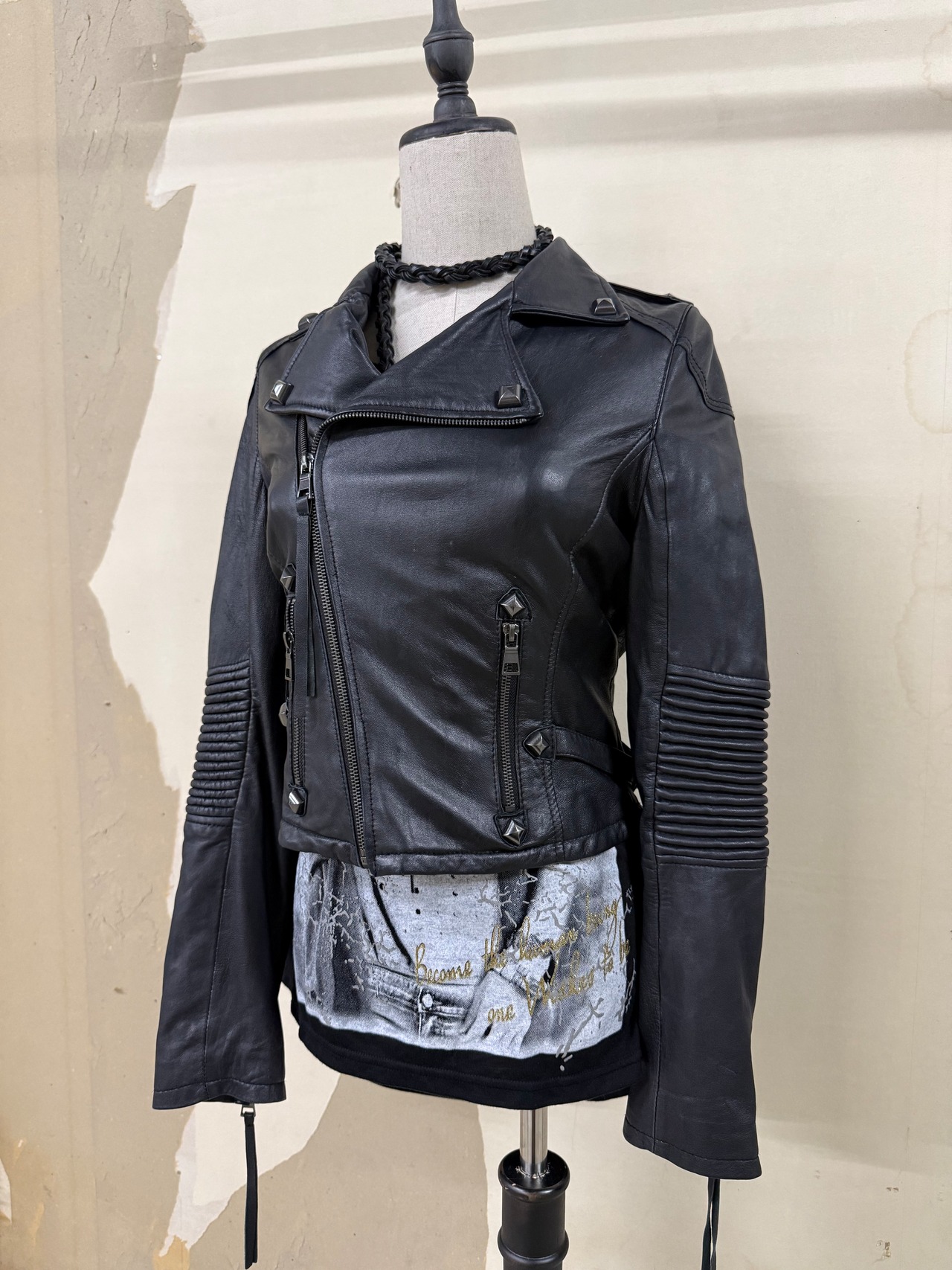faux leather jacket