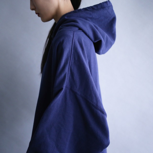 "Carhartt" super over size navy sweat parka