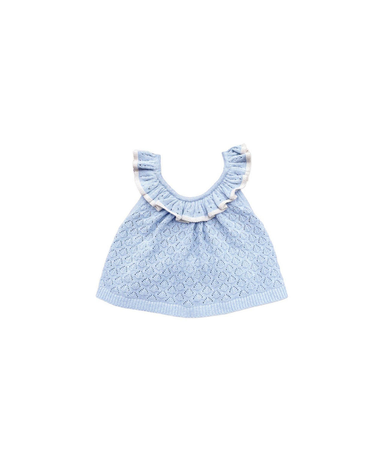 MABLI　ELENA VEST - LIGHT CHAMBRAY(18m,2y)