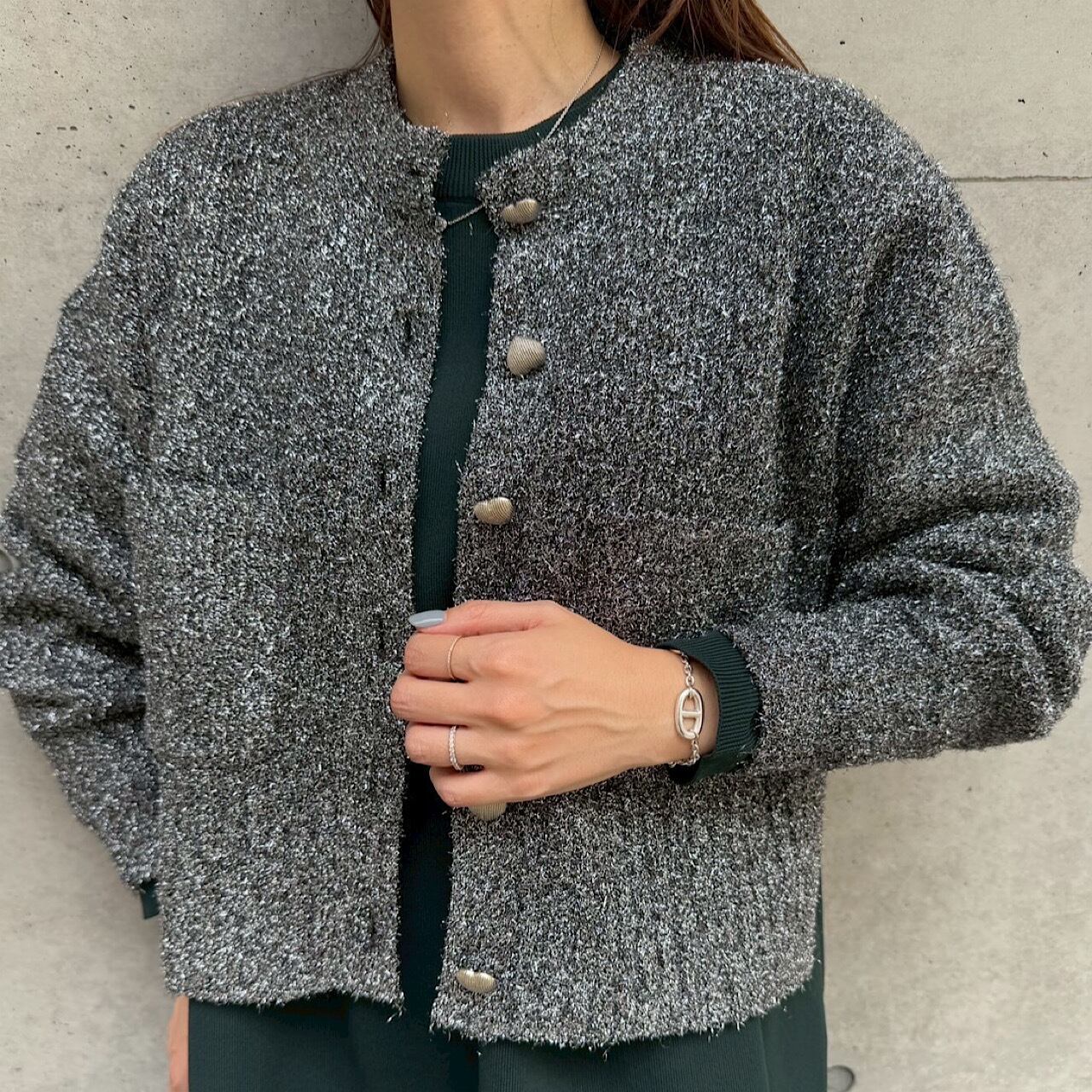 【新品】LINKABLE グリッターカーディガン(シルバー) グリッターカーディガン(シルバー) | LINKABLE