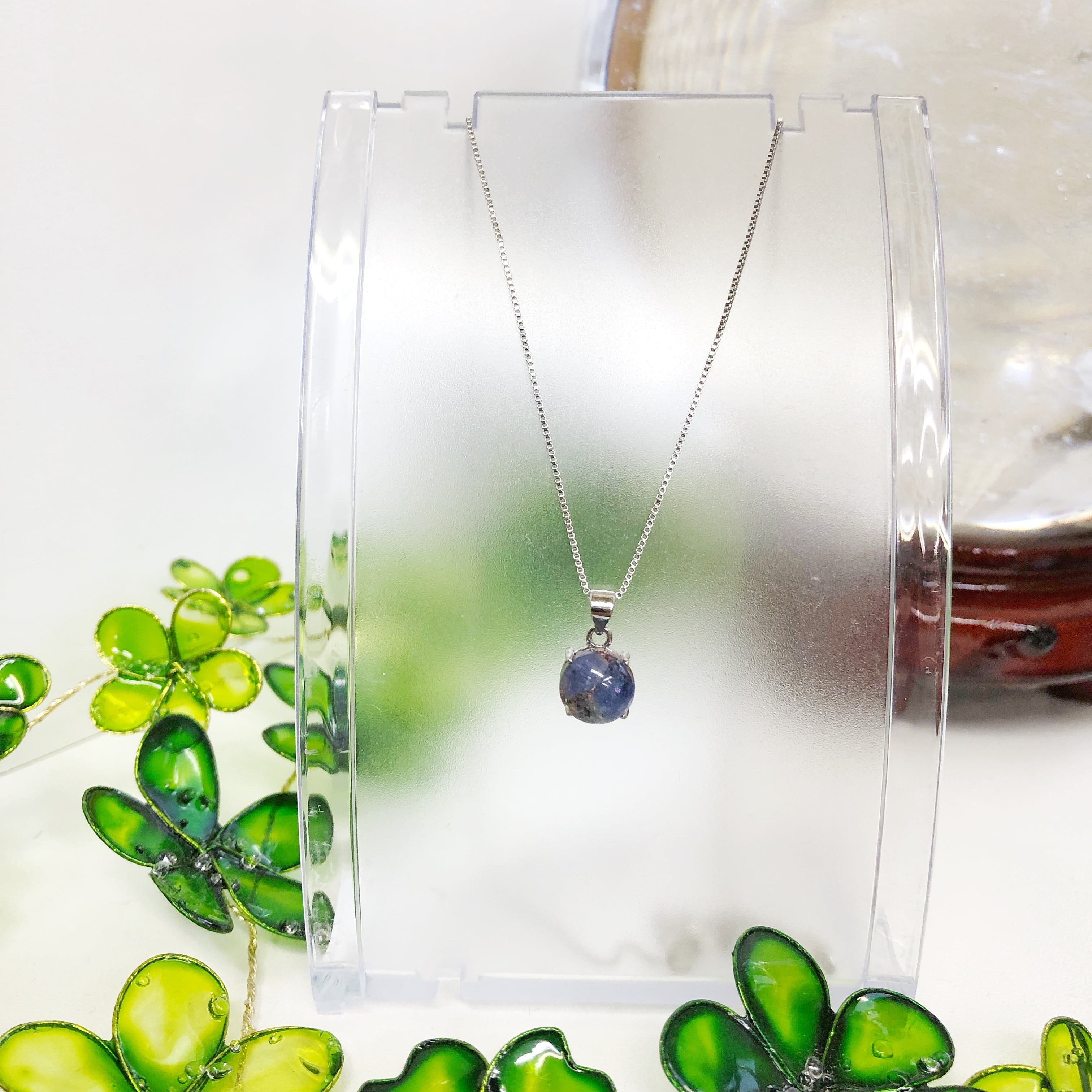 オルゴナイトネックレス 高品質 厳選 タンザナイト silver925チェーン