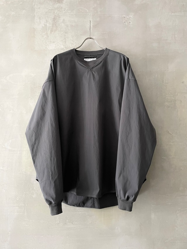 T/f Lv3 loose fit V-gusset crew neck typewriter top - imperfection black