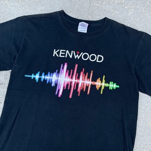 -USED- KENWOOD SOUND WAVE T-SHIRTS -BLACK- [S]