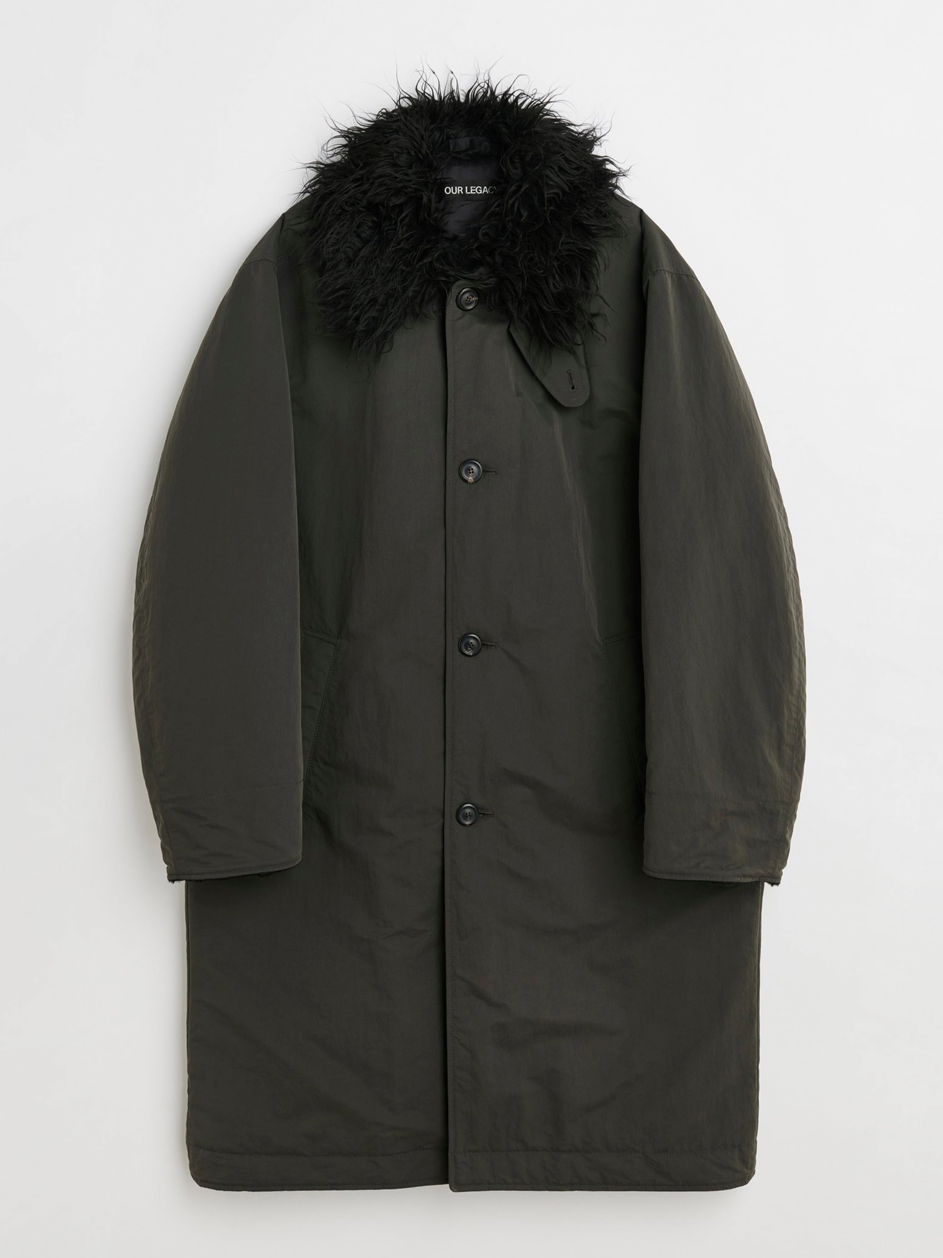 OUR LEGACY POLAR COAT Vapor Charcoal Peached Nylon M4241PV | BEST 