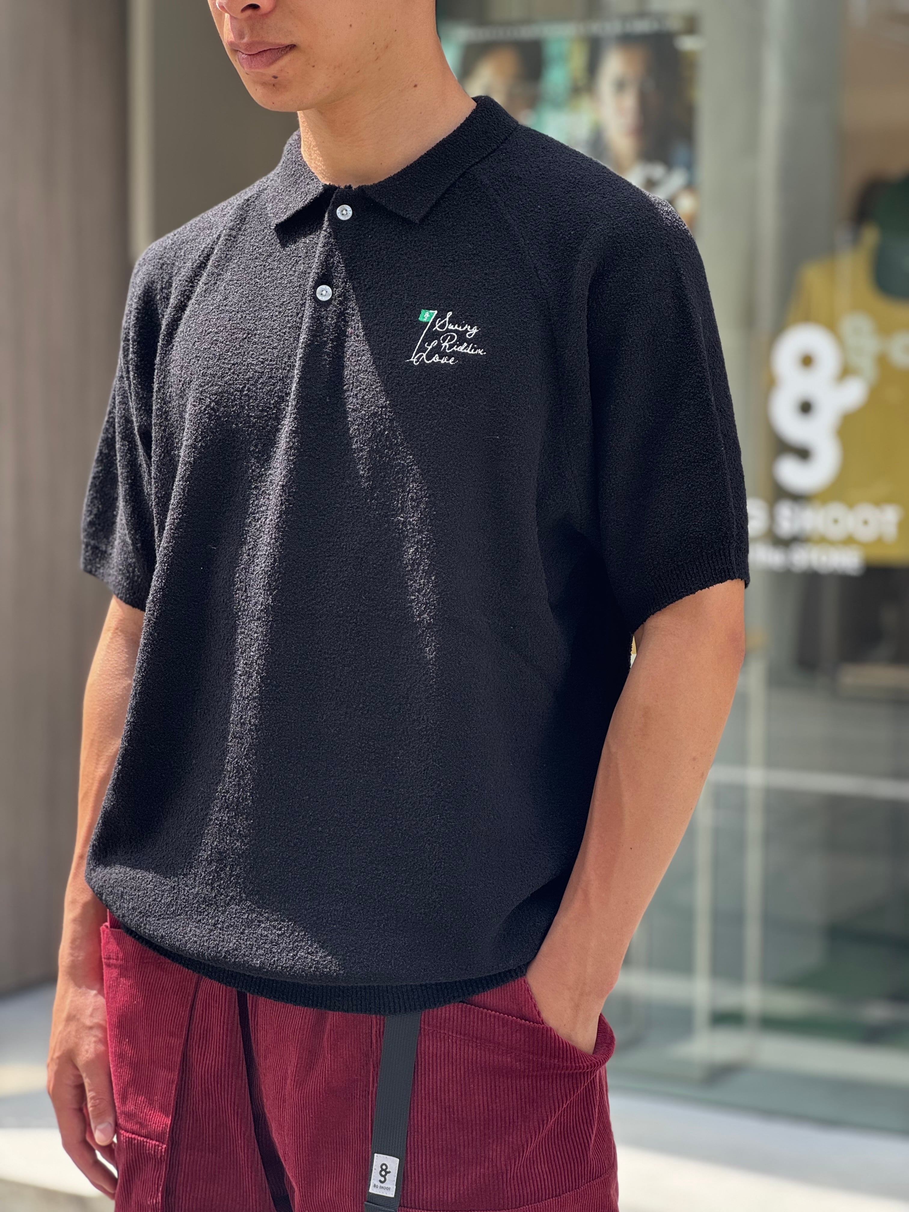 メンズウェア 8G SHOOT SUPER SOFT PILE KNIT POLO SHIRT SUPER SOFT PILE KNIT POLO SHIRT -BLACK- | 8G SHOOT WEBSTORE