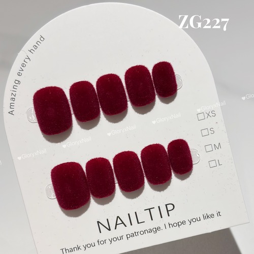 ZG227 ネイルチップ　サイズXS/S/M 　ベリーショート