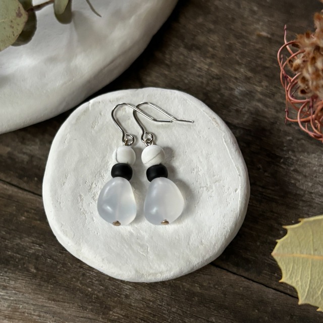 １点物 / pendule［ typeC ］pierce｜天然石〈earring交換可能〉