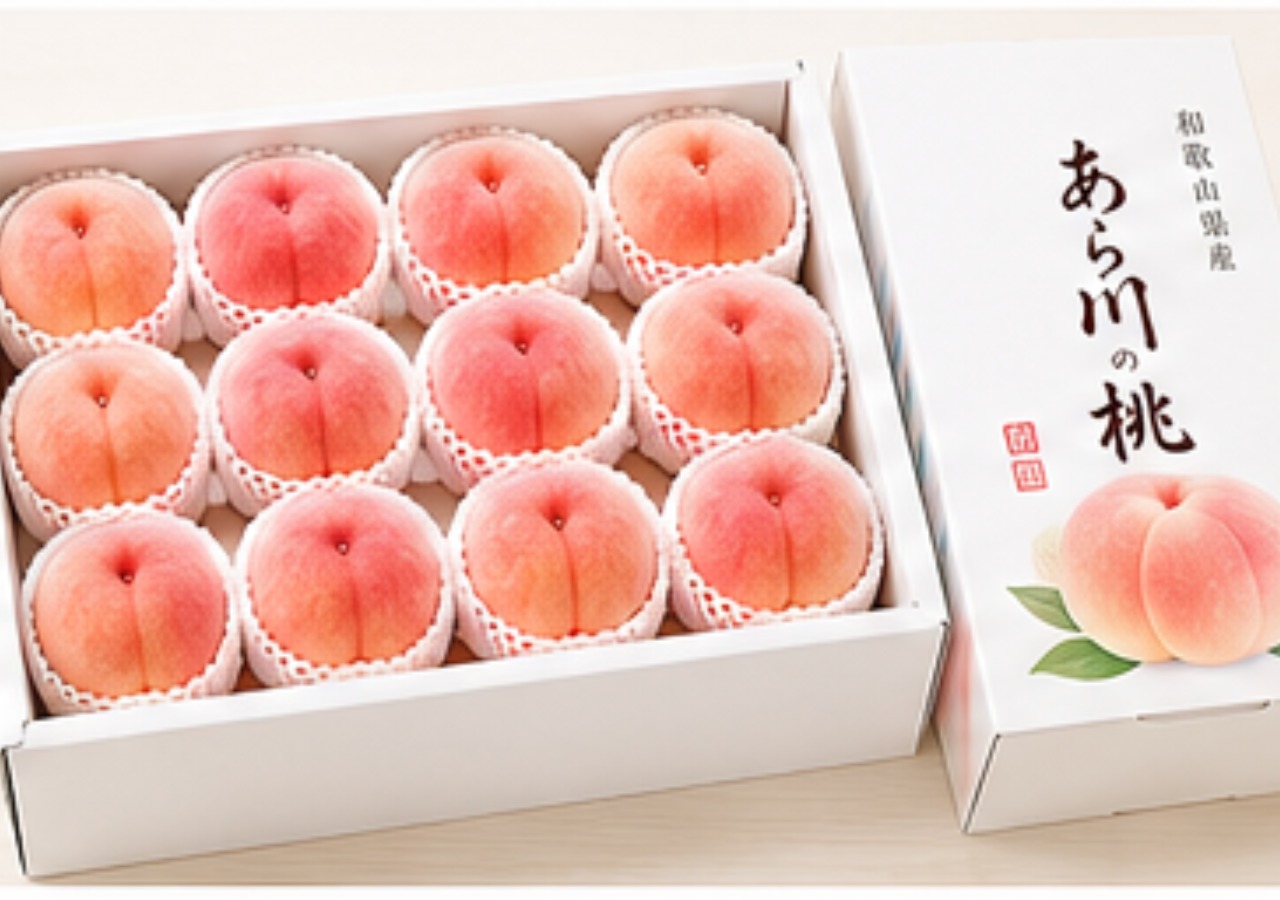 【特秀品】あら川の桃 川中島白桃　6玉入り（約2kg）