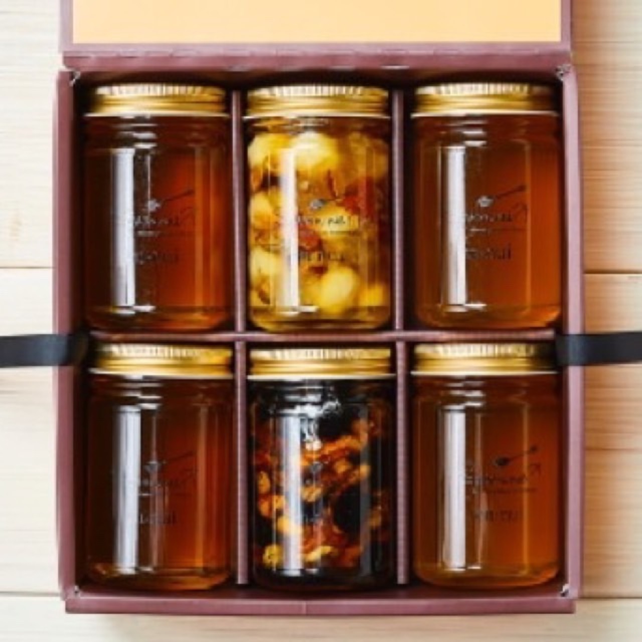 【常温】木岡養蜂園はちみつとナッツ＆フルーツはちみつ漬2種のギフト　(紙の手提げ袋１枚付)