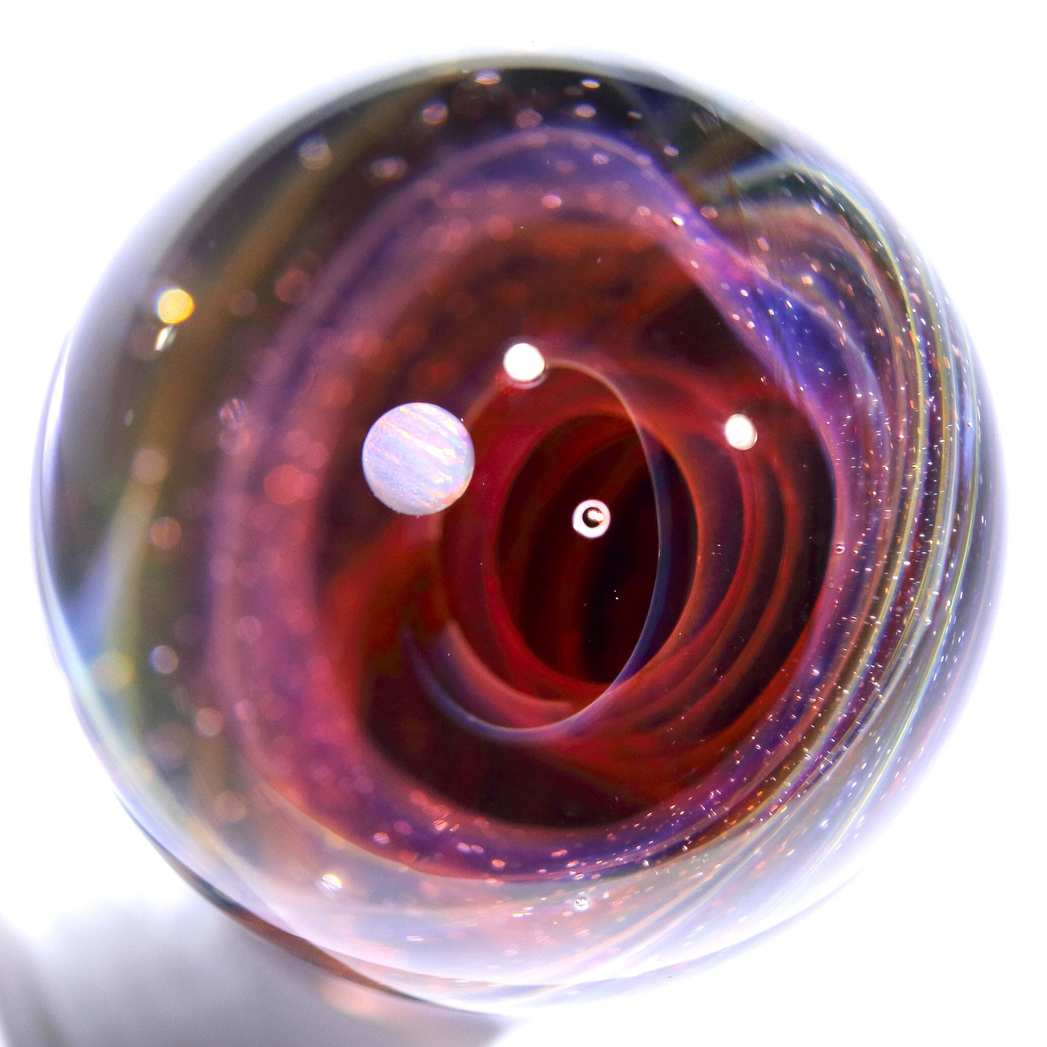 52mm Galaxy Glass Marble with Dual-Sided Design 両面星雲状 52mm Galaxy Glass Marble with Dual-Sided Design 両面星雲状