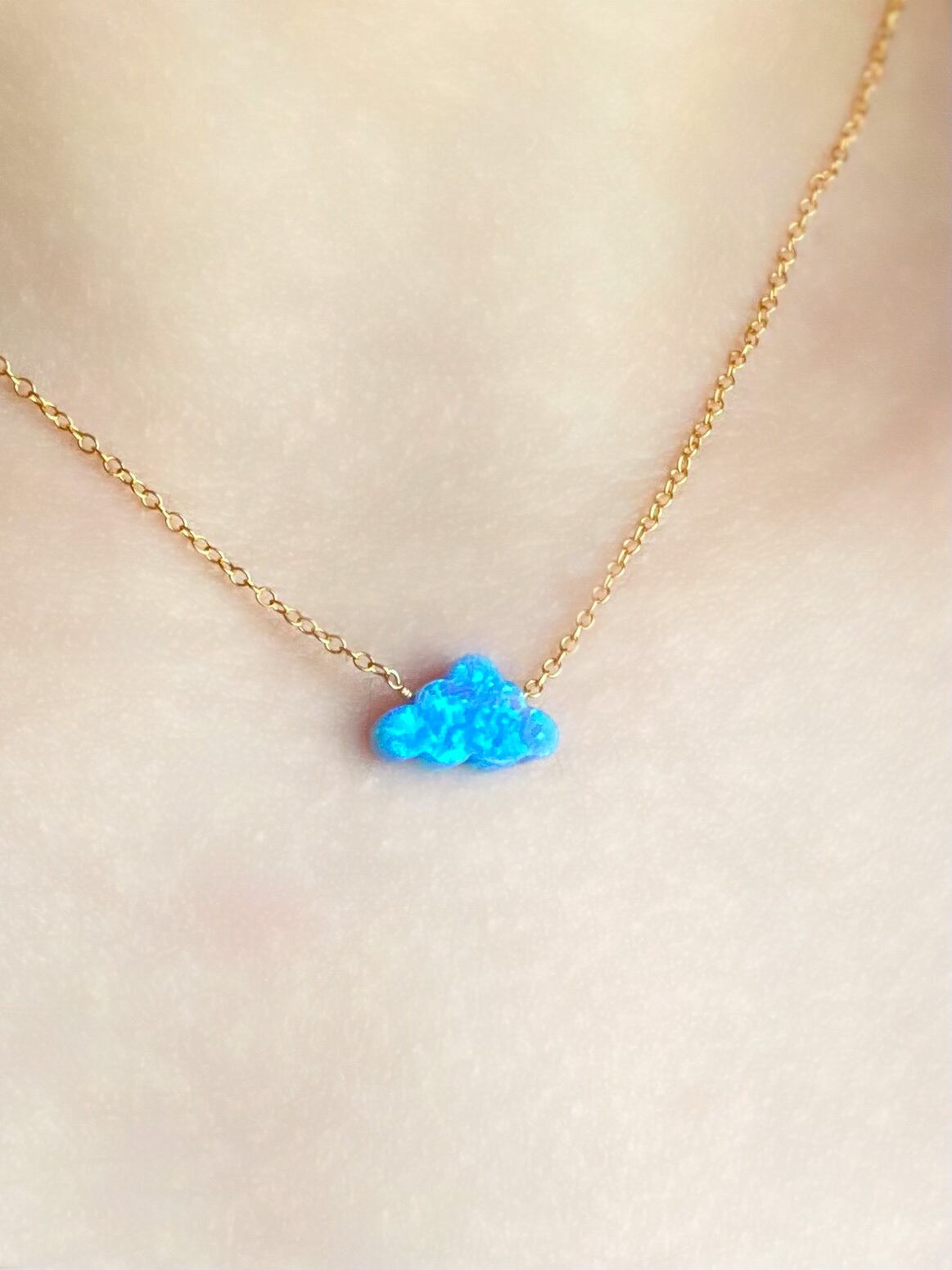 雲オパールネックレス ゴールド（14KGF） | Bubble Gem⌇天然石