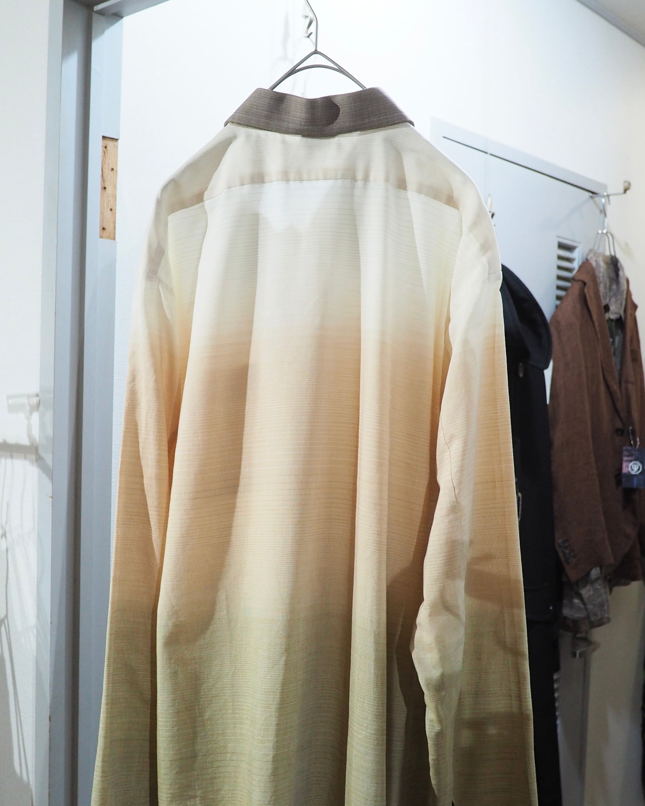 1980s " Ledub " Beautiful Gradation Color vintage loose Dress shirt