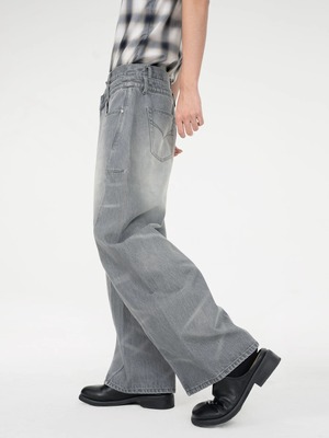 【26SS】Feng Chen Wang フェンチェンワン /  Washed denim trousers