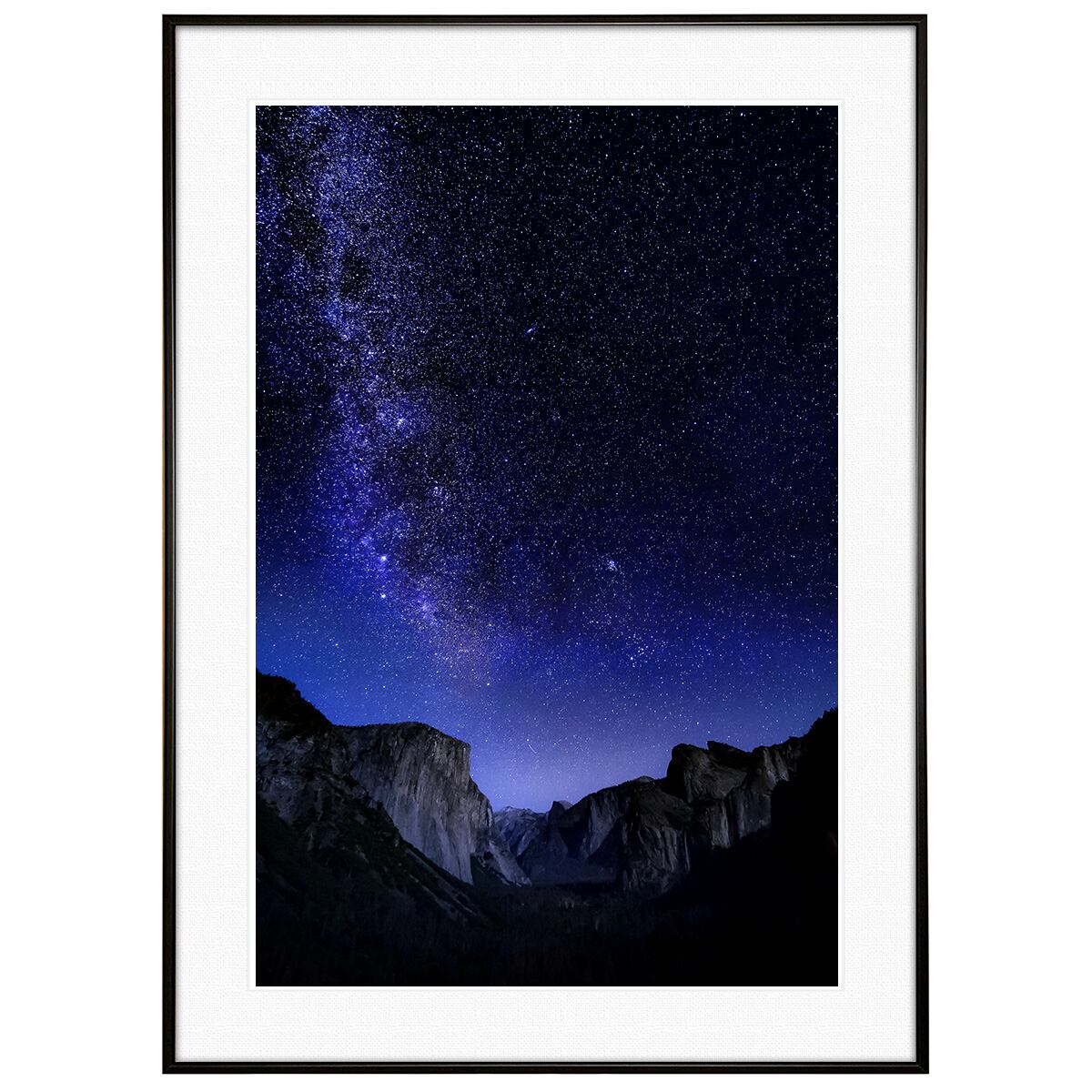 星空写真 アメリカ写真 カリフォルニア州 ヨセミテ国立公園トンネルビュー インテリアアートポスター額装 AS0559