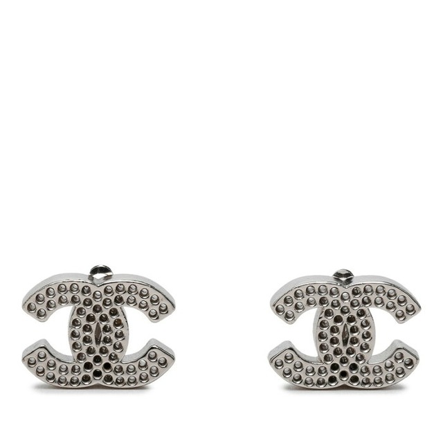 シャネル ココマーク パンチング イヤリング 03P シルバー メタル レディース CHANEL 【中古】