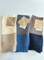 【秋冬】バイカラーハンドウォーマー　シンプル　配色　アクセントカラー　おしゃれ　ロング丈