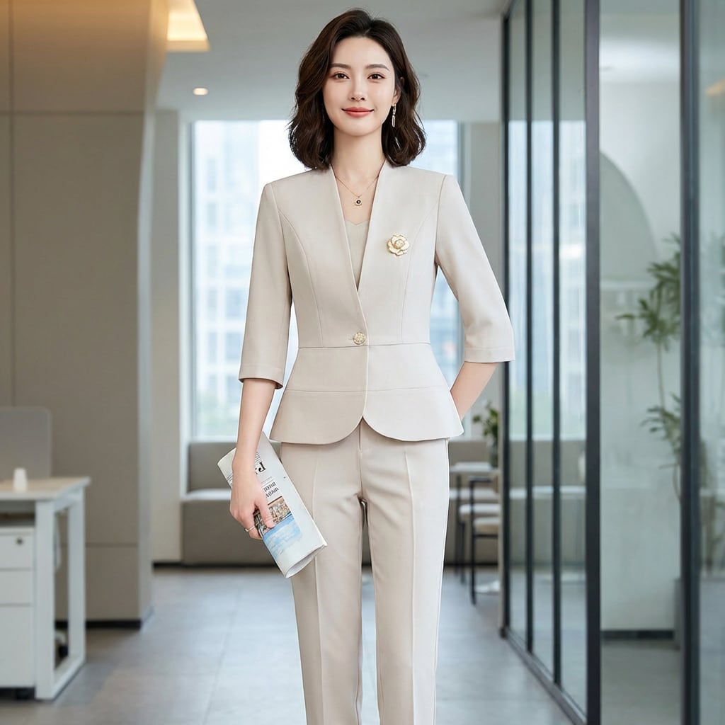 ノーブルラインパンツスーツセット(2color) A1218