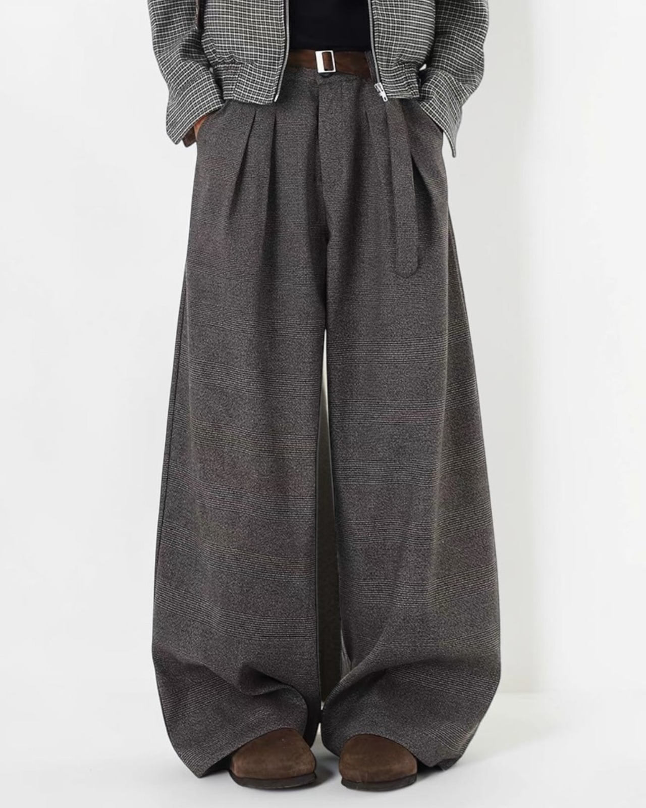 Check Wide Slacks（80％）