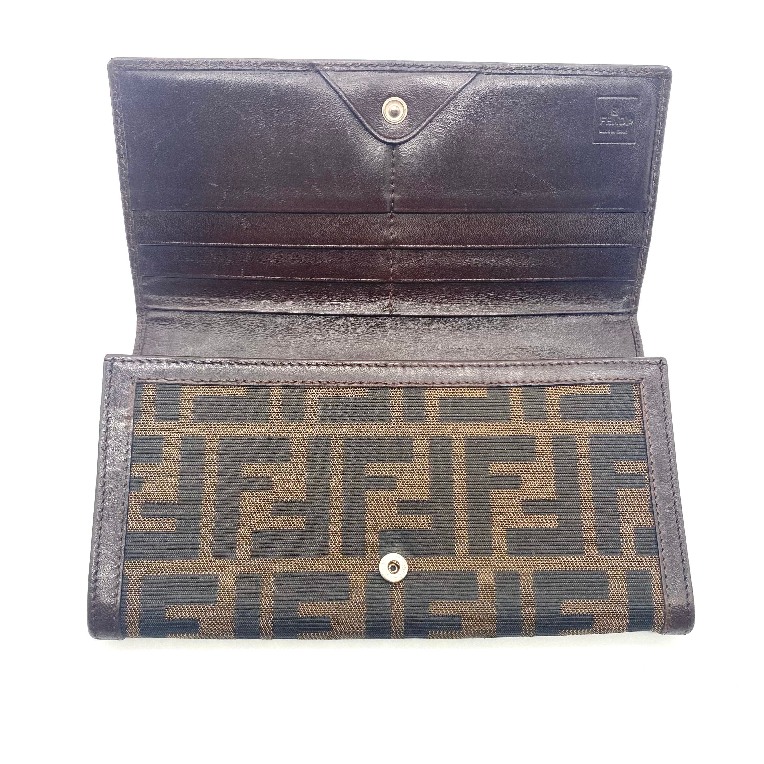 Vintage FENDI Long Wallet フェンディ 長財布 ズッカ柄