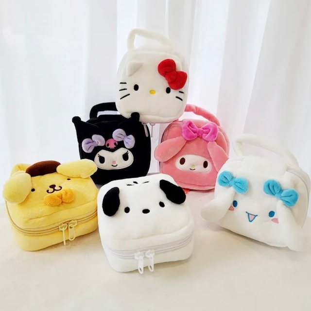 【韓国公式】sanrio caracters ribbon pouch / サンリオキャラクターズ リボン ポーチ サンリオコリア 韓国限定