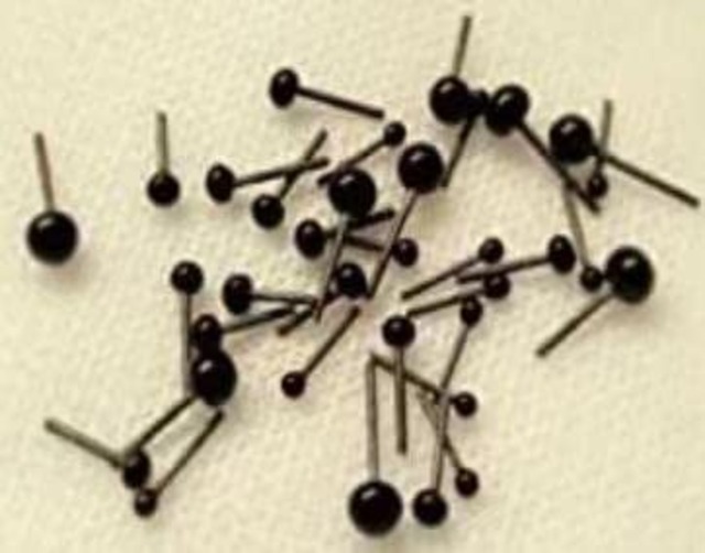 CHENGYIDA 300個入り（150双）(3サイズ 2mm/3mm/4mm 混合) さし目 黒ピン ぬいぐるみ・人形の目 手芸 クラフト 人形 アイ 黒目 おもちゃ ガラスの目 ブラックDIY縫製 クラフト 手芸パーツ 手作り