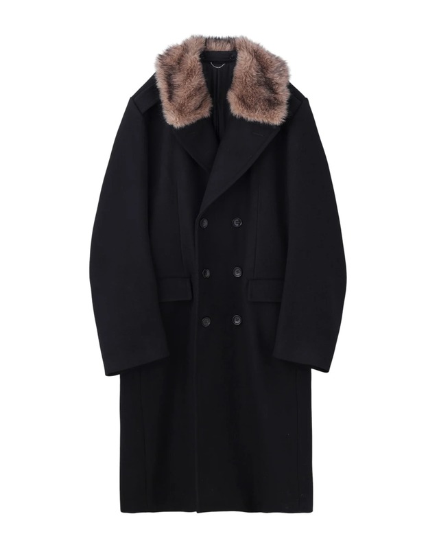 JOHN LAWRENCE SULLIVAN / HEAVY MELTON DOUBLE BREASTED MILITARY COAT