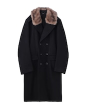 JOHN LAWRENCE SULLIVAN / HEAVY MELTON DOUBLE BREASTED MILITARY COAT