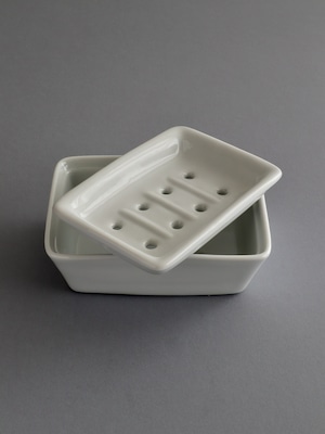 【SALE】 ソープディッシュ 磁器 ホワイト / 【SALE】 Porcelain Soap Holder White ZANGRA