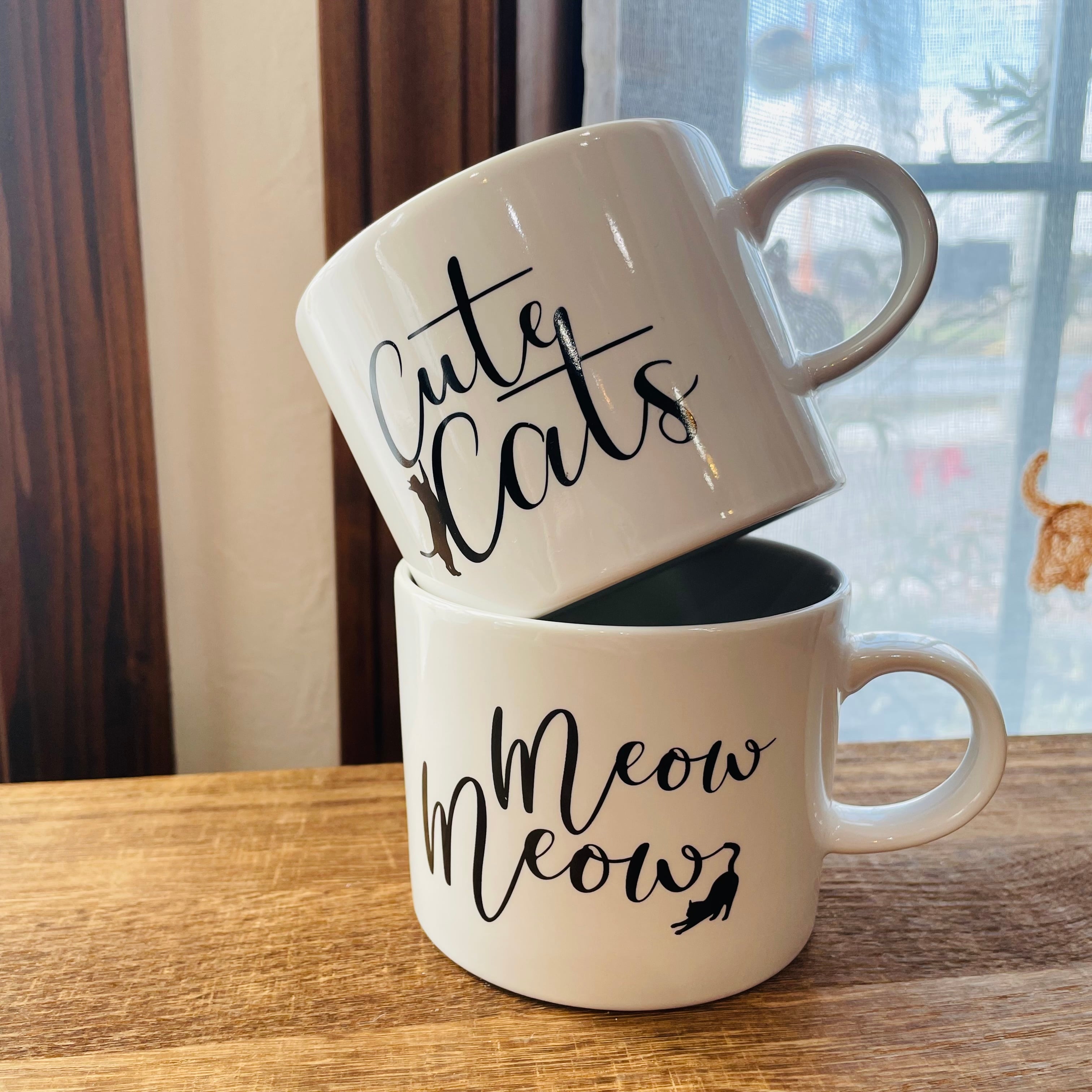 目盛り付きマグカップ|猫 ねこ ネコ 猫雑貨 猫グッズ かわいい プレゼント 贈り物 おうち時間 おうちカフェ