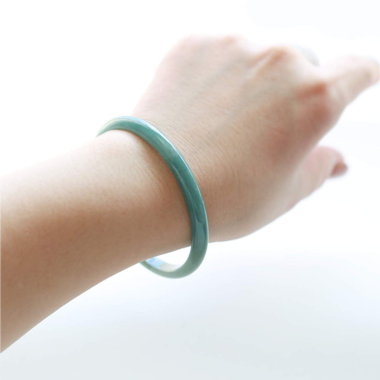 【内径58.5mm】翡翠バングル A貨翡翠 jd_bg1190