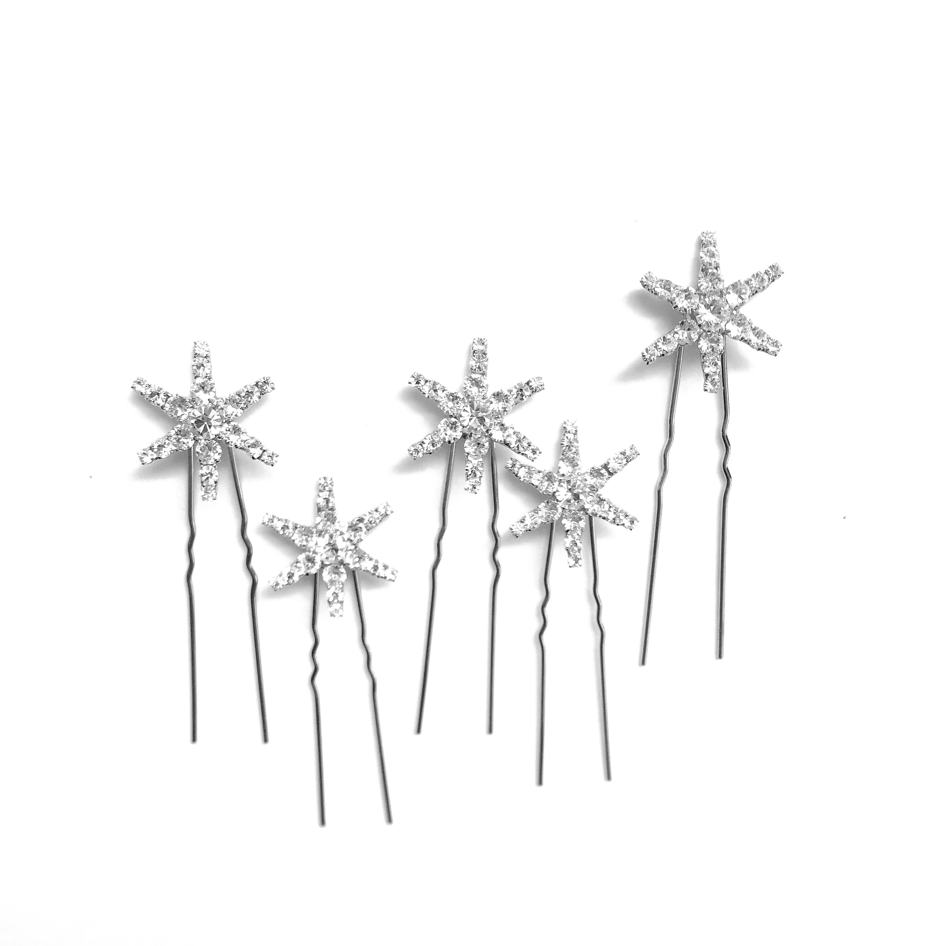 レンタル JENNIFER BEHR ジェニファー・ベア Venus Hair Pin set of five-crystal ヴィーナス星ピン5本セット