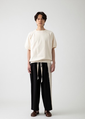 CONTROLLA+ cashmere blend short sleeve raglan knit (white)